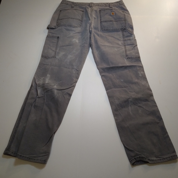 Carhartt Grey Carpenter Jean's Sz 14 - Picture 2 of 14